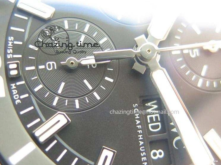 MIROTIME 0211 Classic Aquatimer Chrono IW376803 V6F 1:1 Best Edition Black Dial On SS Bracelet A 7361